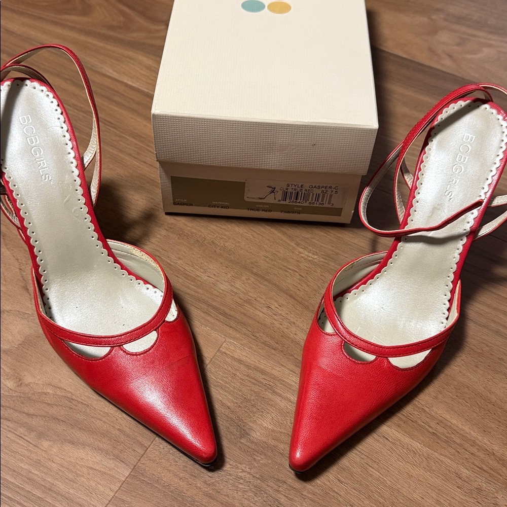 BCBGIRLS Red Strappy Heels